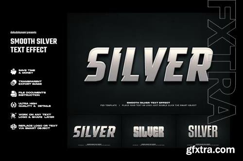 Smooth silver text effect