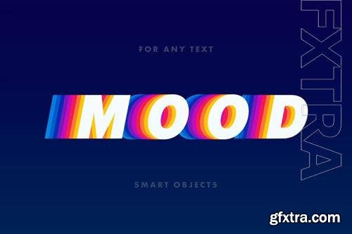 Retro rainbow text effect