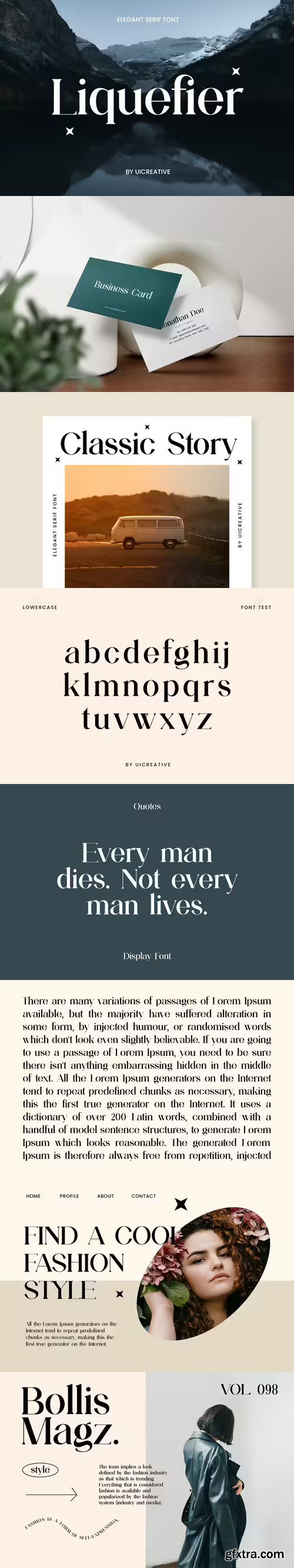 Liquefier Elegant Serif Font