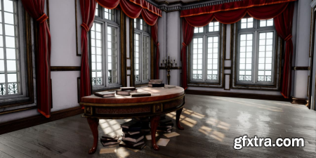 ArtStation UE Asset - Baroque Drawing Room