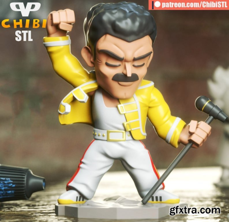 Chibi Freddie Mercury – 3D Print Model