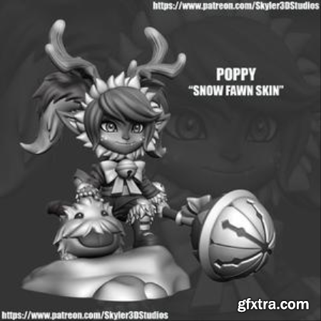 Poppy Snow Fawn – 3D Print Model