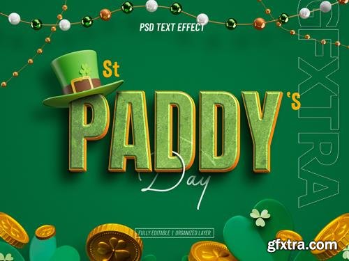 St patrick's day editable text effect psd