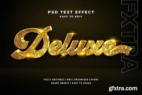 3D gold luxury text style effect