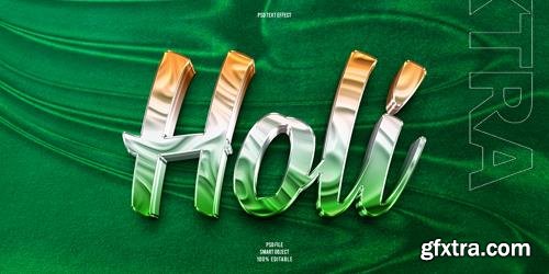 PSD holi 3d editable text effect