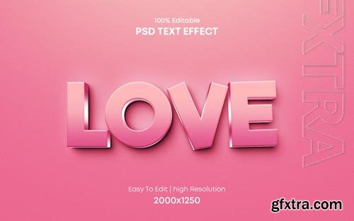 PSD love 3d text effect