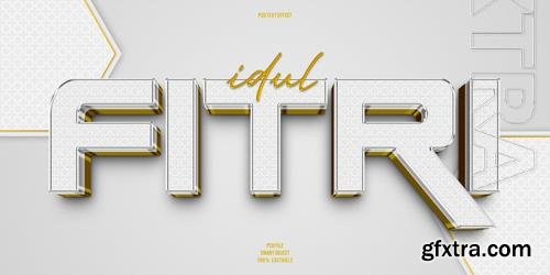 PSD idul fitri 3d editable text effect