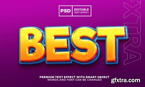 PSD best comic cartoon 3d editable text effect