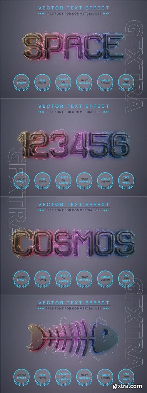 Cosmos - Editable Text Effect, Font Style