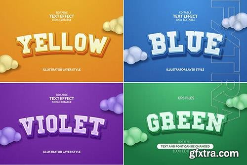 Colorful editable text effect