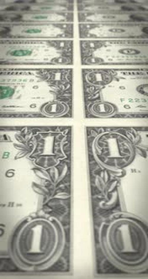 Videohive - One Dollar Banknotes Rolling - 43071229 - 43071229