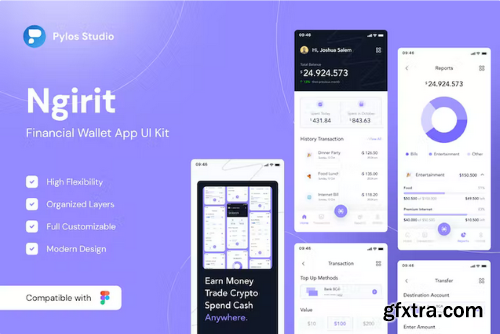 Ngirit - Financial Mobile App UI Kits NXTVGCF