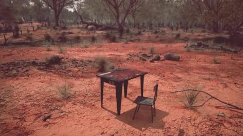 Videohive - Old Ruster Metal Table in Desert - 43095575 - 43095575