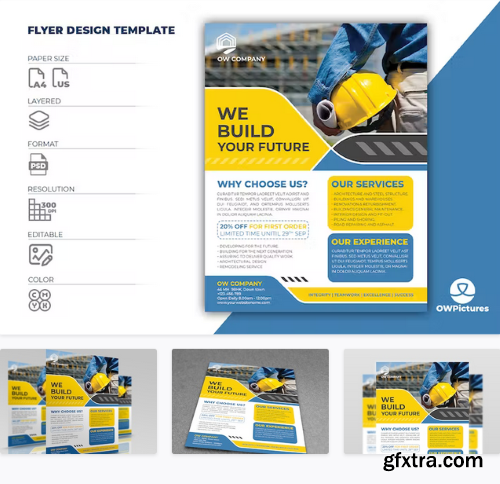 Construction Business Flyer 6346HJX