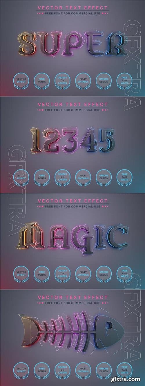 Super Lightning - editable text effect, font style