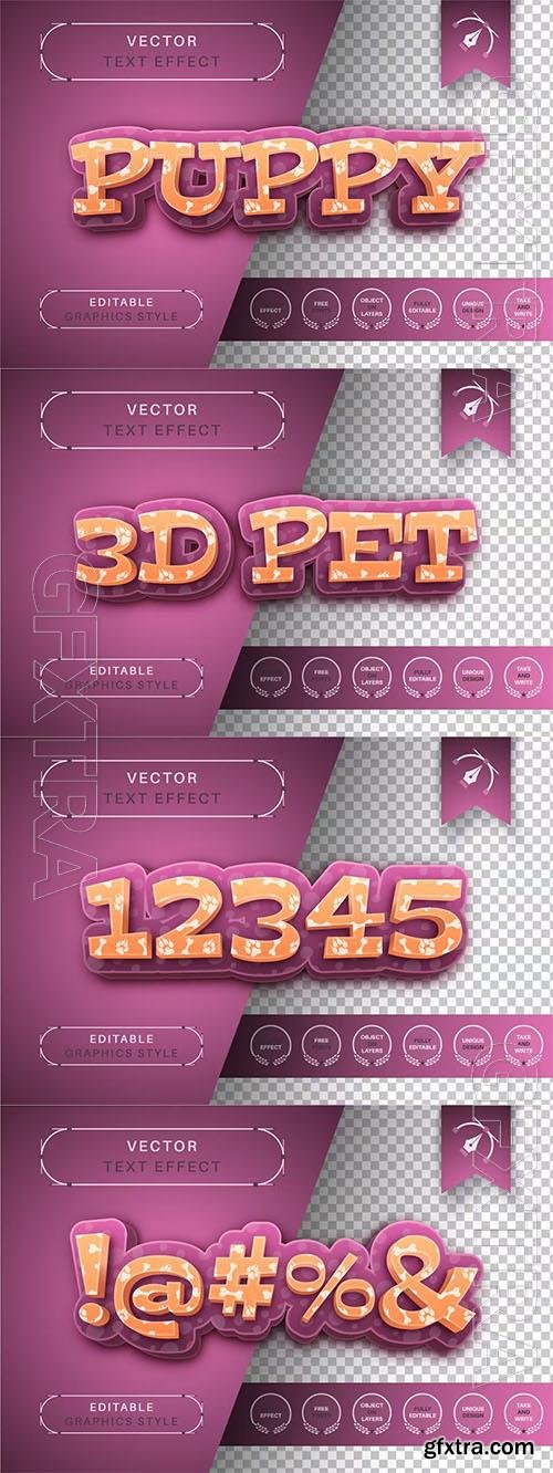 3D Puppy - editable text effect, font style