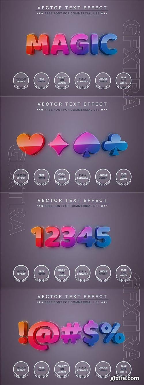 Magic - editable text effect, font style