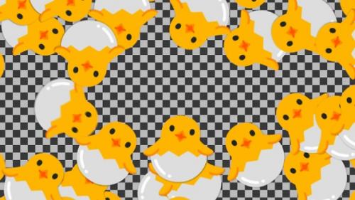 Videohive - Emojii Hatching Chick Transition | UHD | 60fps - 43119916 - 43119916