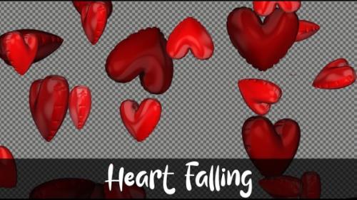 Videohive - Valentine Heart Falling - 42994979 - 42994979