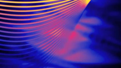 Videohive - Blue And Yellow Glowing Lights Lines Motion Loop - 43000562 - 43000562