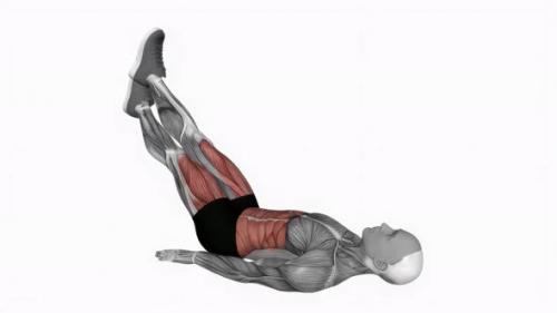 Videohive - Criss Cross Leg Raises fitness exercise workout animation video male muscle highlight 4K 60 fps - 43015252 - 43015252