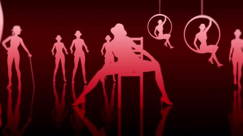 Videohive - Silhouette Cabaret Girls - 43021517 - 43021517