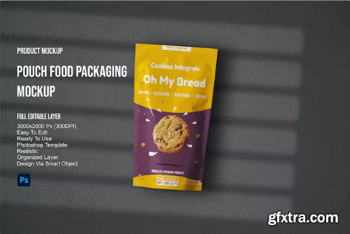 Pouch Food Packaging Mockup VD33YFD