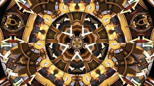 Videohive - Golden Metallic Kaleidoscope - 43021518 - 43021518