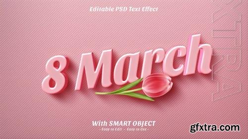 PSD 8 march text style effect