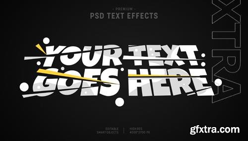 PSD modern editable sliced text effect