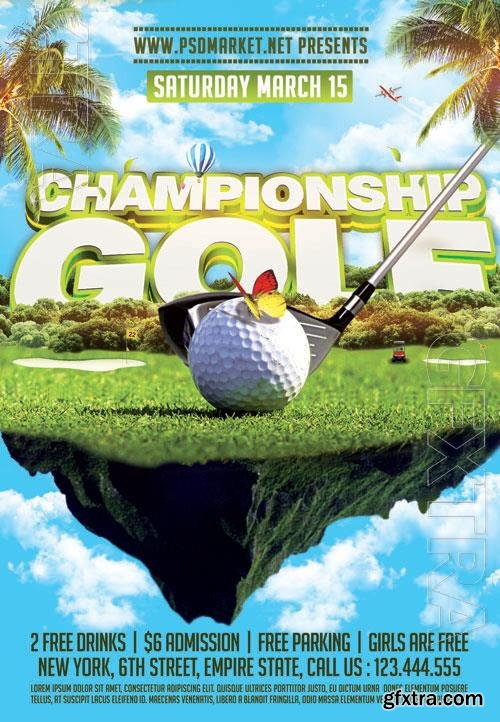 Psd Golf championship design templates