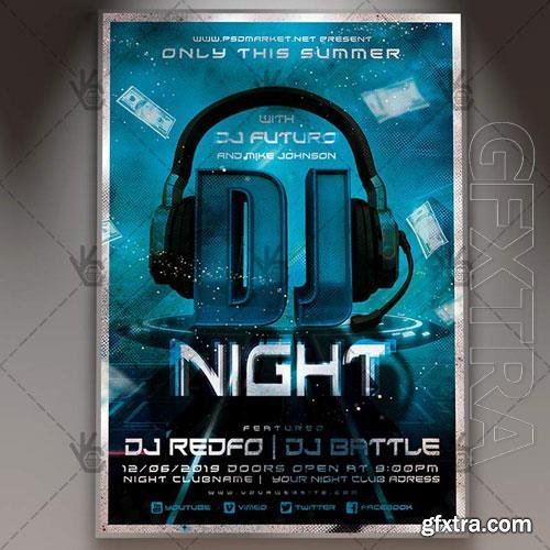 Psd Club party flyer design templates