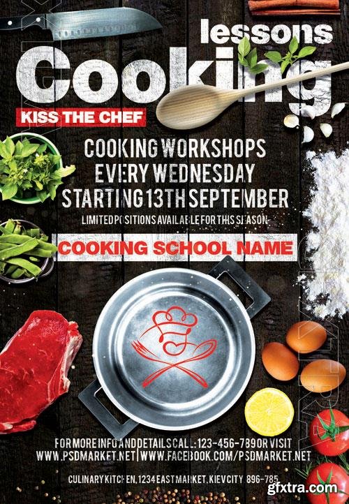 Psd Cooking lessons design templates