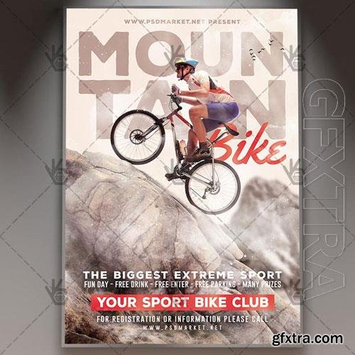 Psd Mountain bike flyer design templates