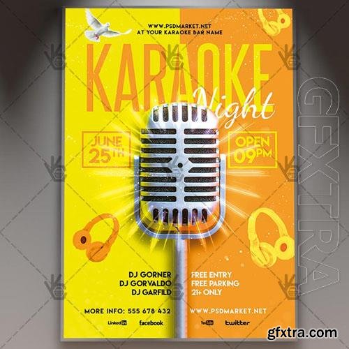 Psd Karaoke night flyer design templates