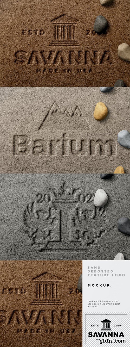 Sand Engraved Logo Mockup TJW6SHA