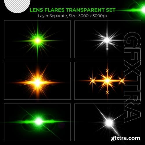 PSD colorful lens flare collection and lighting vol 4