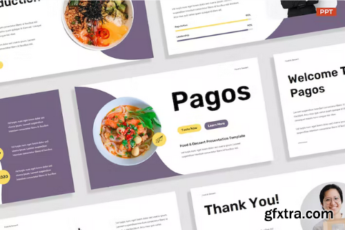 Purple Yellow Food Presentation Template 023