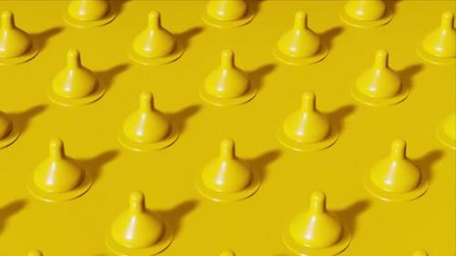 Videohive - Yellow Baby Bottle Caps Loop - 42976512 - 42976512