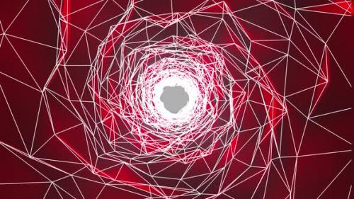 Videohive - Abstract Glowing Red Tunnel background - 42989026 - 42989026