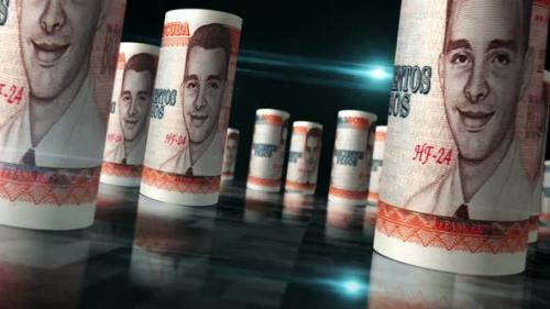 Videohive - Cuba Peso money banknotes rolls seamless loop - 43030131 - 43030131