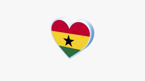 Videohive - Ghana Flag Heart Shape - 43032352 - 43032352