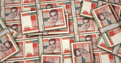 Videohive - Cuba Peso money banknotes packs surface animation - 43041271 - 43041271
