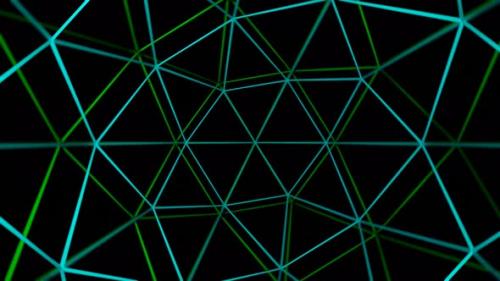 Videohive - blue green network web 3d motion background - 43093332 - 43093332