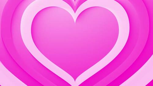 Videohive - Valentines Day Heart Romantic Loop Background Pink - 43105052 - 43105052