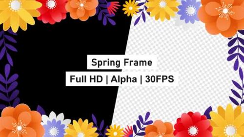 Videohive - Spring Flower Frame Alpha - 43108996 - 43108996