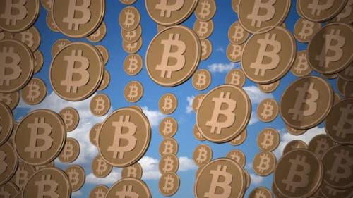 Videohive - Floating Bitcoin Cryptocurrency 3D Animation - 43112374 - 43112374