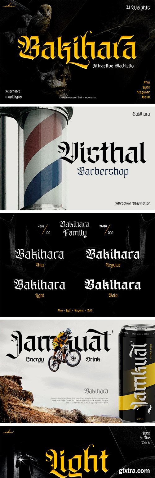 Bakihara - Blackletter Font Family