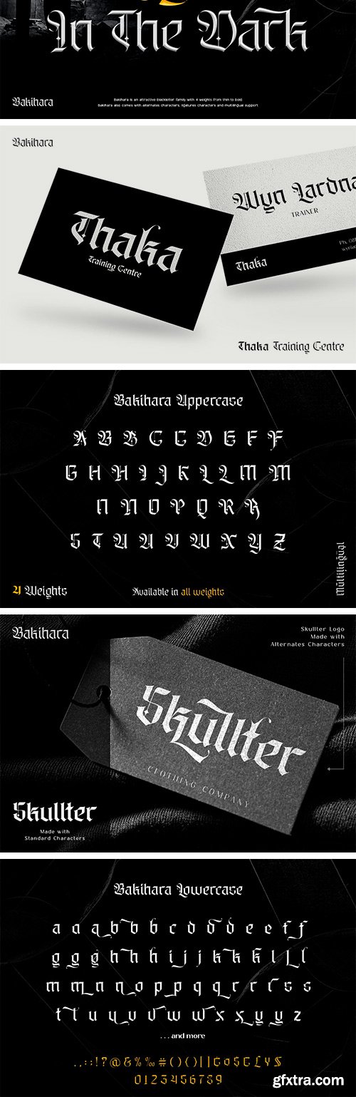 Bakihara - Blackletter Font Family