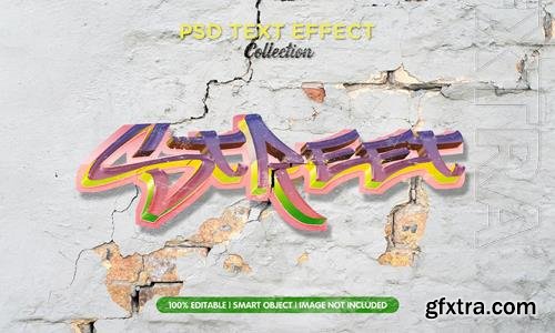 PSD street grafiti text effect template